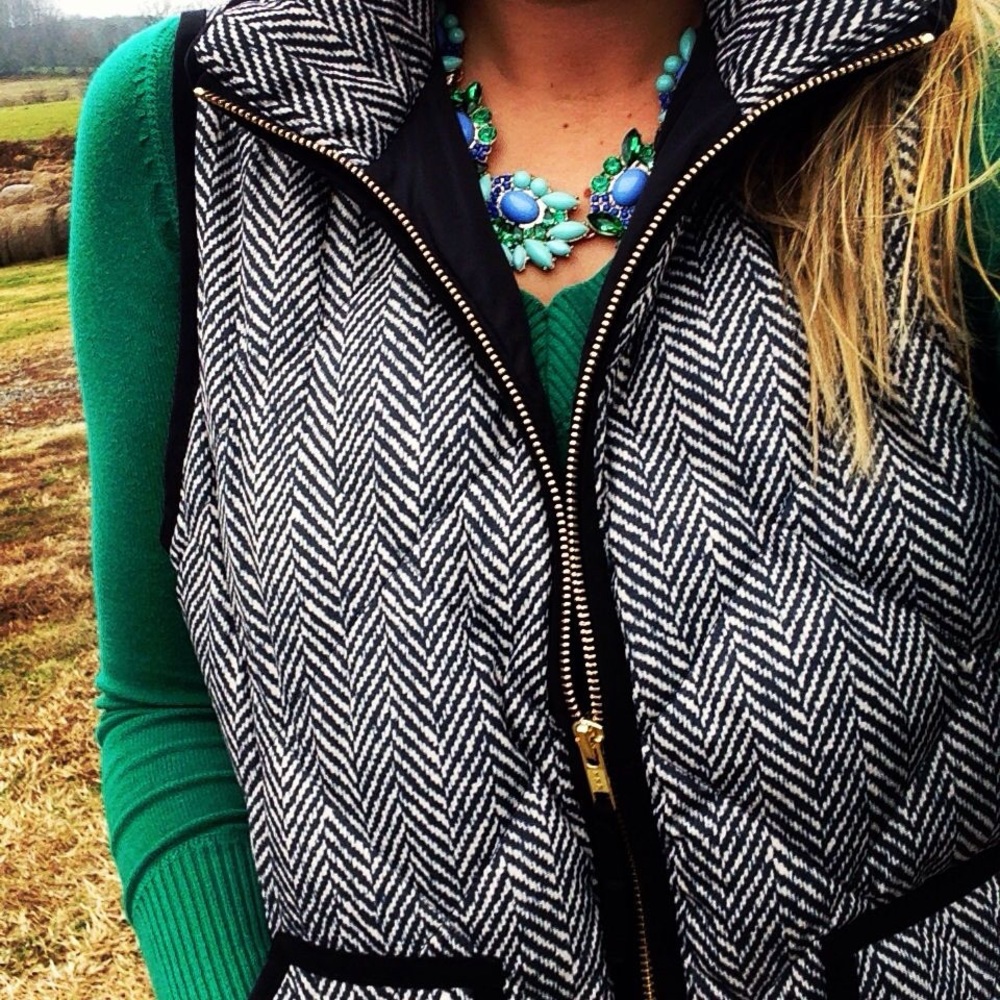 NWOT J.Crew Size Small Herringbone Vest
